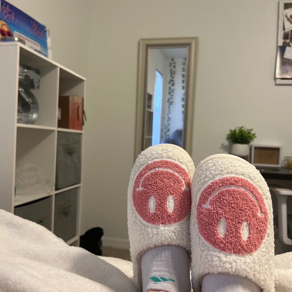 Smiley face slippers